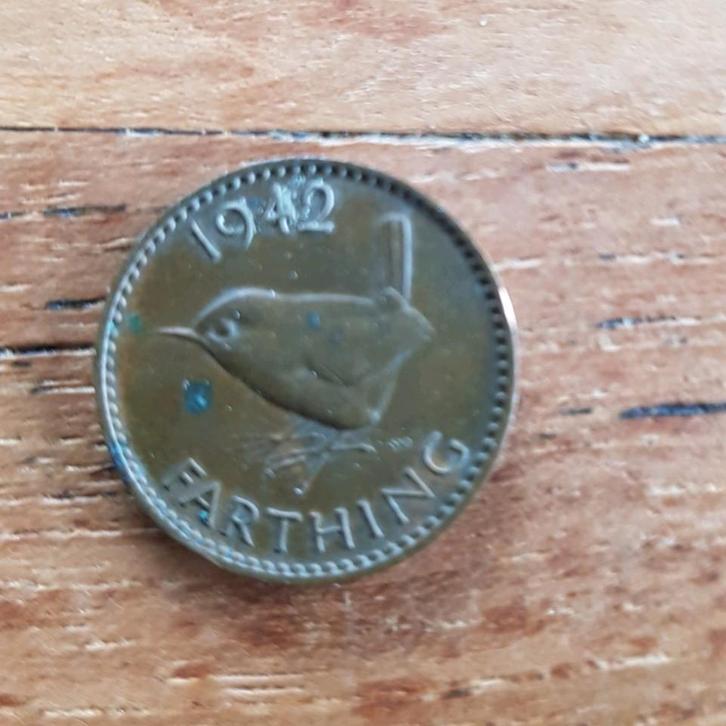 Farthing, Britse munt uit 1942, Postzegels en Munten, Munten | Europa | Niet-Euromunten, Overige landen, Ophalen of Verzenden