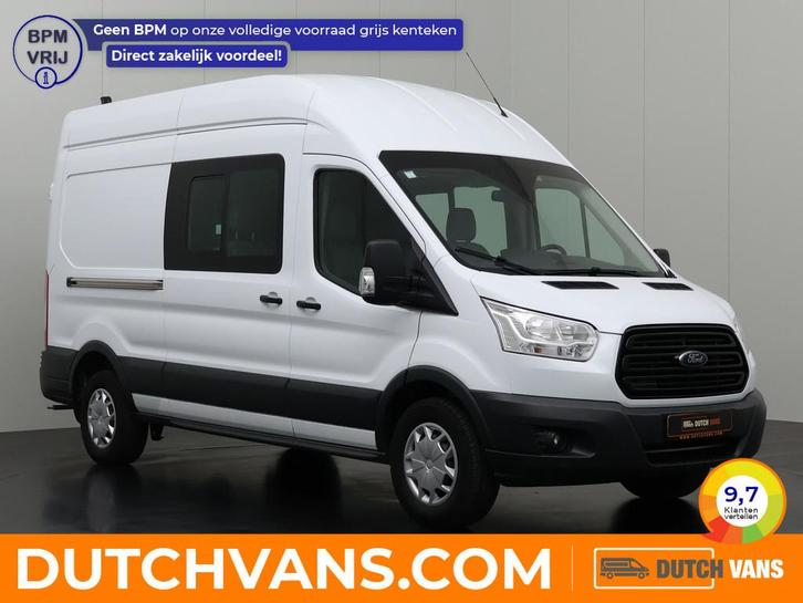 Ford Transit 2.0TDCi 130PK Dubbele Cabine 7-Persoons L3H3 |, Auto's, Bestelauto's, Te koop, ABS, Achteruitrijcamera, Airconditioning