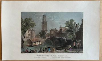 Staalgravure View on the Canal, Utrecht 1837 beschikbaar voor biedingen