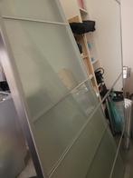 Pax deuren 1x spiegel 1x melkglas 2.00 x 1.00 met rails, Ophalen, Zo goed als nieuw, 200 cm of meer