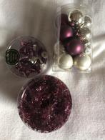 Lila en paarse kerstversieringen, balletjes,sterren,slingers, Diversen, Kerst, Ophalen of Verzenden, Zo goed als nieuw