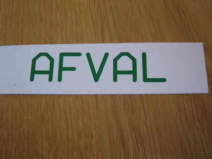 sticker AFVAL, Verzamelen, Stickers, Zo goed als nieuw, Ophalen