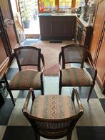 Set van 3 houten stoelen met bekleding, Ophalen, Hout, Gebruikt, Klassiek, hout, bekleding, antiek
