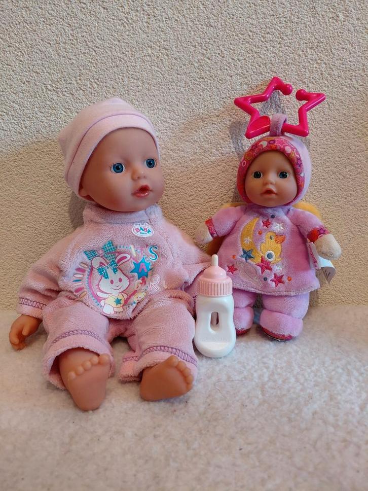 My First Baby Born & My Little Baby Born Pop = 33 en 18 cm., Kinderen en Baby's, Speelgoed | Poppen, Zo goed als nieuw, Babypop