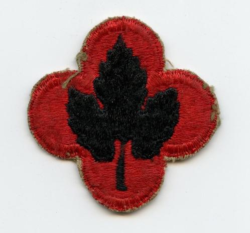 WO2 US 43rd Infantry Division patch, Verzamelen, Militaria | Tweede Wereldoorlog, Landmacht, Embleem of Badge, Amerika, Ophalen of Verzenden