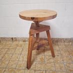 Vintage Houten Kruk in Hoogte Verstelbaar, Huis en Inrichting, Krukjes, Ophalen, Gebruikt, -, -