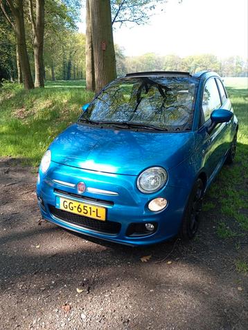 Fiat 500C Twinair Turbo 80pk 2015 Blauw beschikbaar voor biedingen