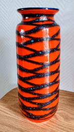 West Germany vaas, Scheurich, oranje blauw en grijs, vintage, Ophalen of Verzenden