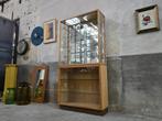 Jaren 60 Winkel Vitrine Kast | Vintage Vitrinekast Hoog 2, Huis en Inrichting, Kasten | Vitrinekasten, 100 tot 150 cm, 200 cm of meer