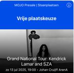 Staanplaatsen sza kendrick  ingang j, Tickets en Kaartjes, Concerten | Pop, Eén persoon