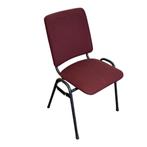 Gestoffeerde Stapelbare en Koppelbare Stoel Paars, Ophalen of Verzenden, Gebruikt, Overige kleuren, Vijf, Zes of meer stoelen