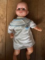 Vintage Babypop met blauwe ogen, Ophalen of Verzenden, Gebruikt, Babypop