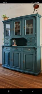 Brocante Buffetkast Petrol, Huis en Inrichting, Kasten | Buffetkasten, Ophalen of Verzenden