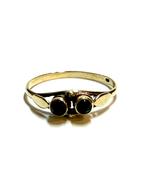 14k gouden ring met granaatstenen, -, -, Ophalen of Verzenden, Zo goed als nieuw