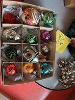 Vintage kerstballen leuk doosje vol, Diversen, Kerst, Ophalen of Verzenden, Gebruikt