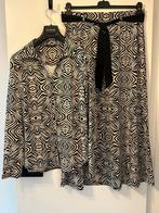 Lady Day - zwart beige print blouse L + rok XL, Lady Day, Zwart, Maat 46/48 (XL) of groter, Ophalen of Verzenden
