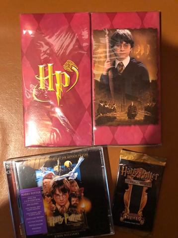 Harry Potter CD, briefpapier en trading card game 1x