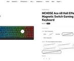 Mchose Ace 68 hall effect keyboard. *NIEUW*, Computers en Software, Toetsenborden, Gaming toetsenbord, Nieuw, Ophalen of Verzenden