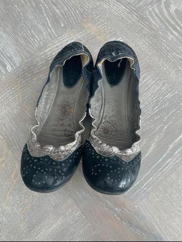 Zwarte zilver leren Ballerina's - Maat 36-37 beschikbaar voor biedingen