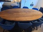 Ovale teakhouten eettafel 240x120 - Matrix poot, Ophalen, 100 tot 150 cm, Teakhout, Vijf personen of meer