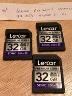 3x Lexar SD kaart premium series 200x10, Ophalen, SD, Gebruikt, 32 GB
