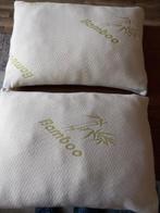 2x Bamboo Kussens, Huis en Inrichting, Ophalen, Eenpersoons, Wit, Zo goed als nieuw
