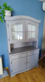 Grijze buffetkast, Huis en Inrichting, Kasten | Buffetkasten, Ophalen, Landelijk/ klassiek, Gebruikt, 100 tot 150 cm
