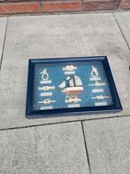 Decoratief Knopenbordje met Zeilboot, Antiek en Kunst, Ophalen of Verzenden