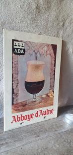 Franse vintage reclamebord L'Abbaye d'Aulne bierreclame, Ophalen of Verzenden