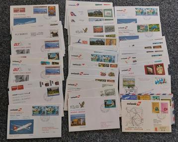 ± 150 Luchtpostenveloppen o.a Zwitserland United Nations  beschikbaar voor biedingen