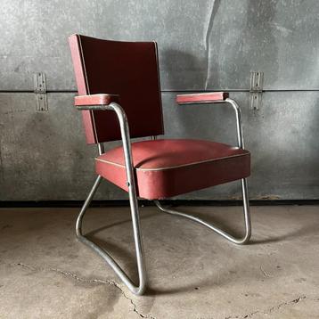 OPRUIMING Jaren 50 60 chroombuis fauteuil originele staat beschikbaar voor biedingen