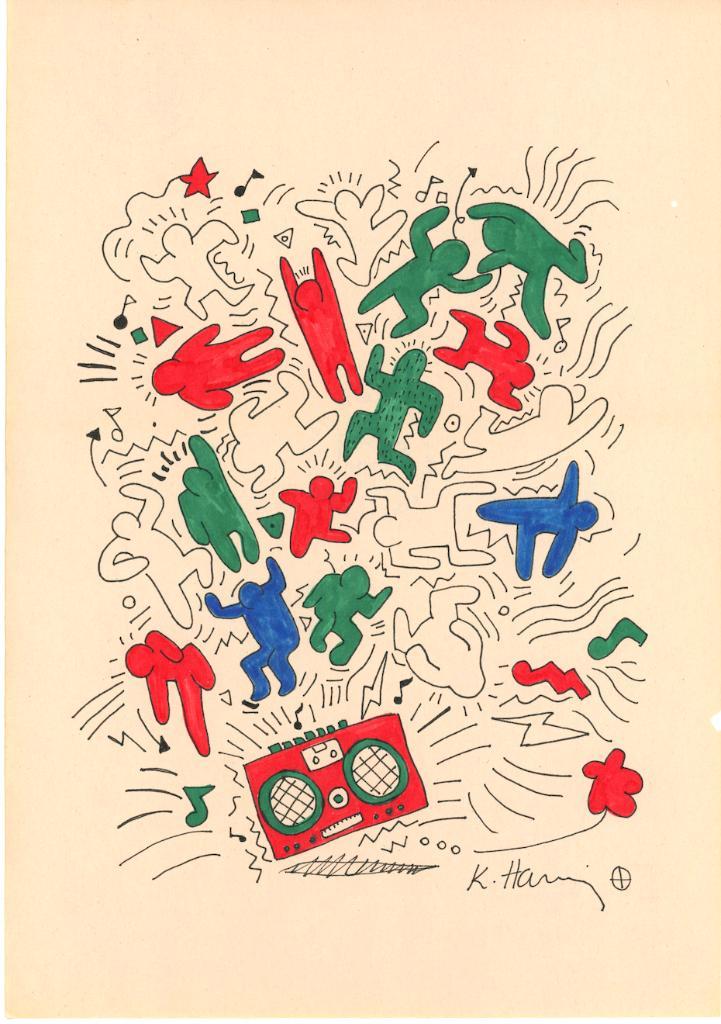 Keith Haring Artwork, Antiek en Kunst, Kunst | Schilderijen | Modern, Ophalen of Verzenden