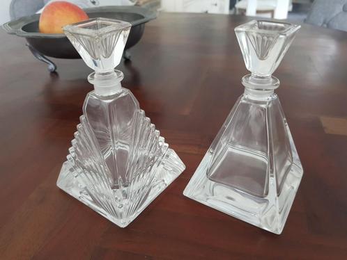 Stel kristallen karafjes, Verzamelen, Parfumverzamelingen, Zo goed als nieuw, Parfumfles, Ophalen of Verzenden