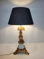 19e eeuwse porseleinen en zamac lampvoet, Ophalen of Verzenden, Nieuw, Metaal, Minder dan 50 cm