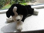Hond zwart wit  velours merk Eddy Toys van Action, Ophalen of Verzenden, Zo goed als nieuw, Hond