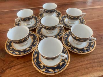 Mooi setje 7x Kop en schotels goldplated Heinrich Winterling beschikbaar voor biedingen