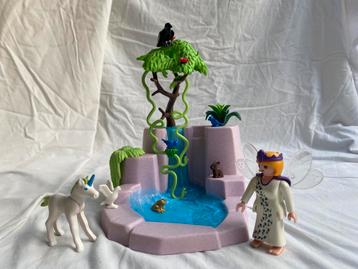 Playmobil waterval met eenhoorn, fee en diverse dieren beschikbaar voor biedingen