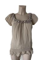 Ted Baker shirt S, Beige, Ophalen of Verzenden, Zo goed als nieuw, Maat 36 (S)