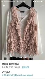 Geisha Zalmkleurig Hesje - Maat L, Kleding | Dames, Bodywarmers, Ophalen, Gedragen, Maat 42/44 (L), Roze
