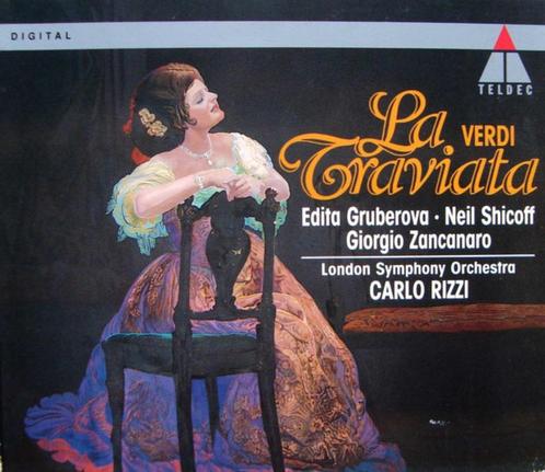 VERDI La traviata 2 - CD GRUBEROVA RIZZI TELDEC, Cd's en Dvd's, Cd's | Klassiek, Gebruikt, Opera of Operette, Romantiek, Met libretto