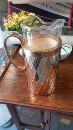 Vintage Waterkan / Sapkan Goud & Glas, Ophalen of Verzenden