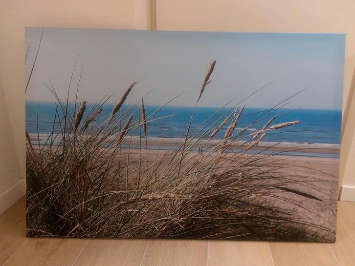 Canvas foto Duinen en Zee, Huis en Inrichting, Woonaccessoires | Schilderijen, Tekeningen en Foto's, Zo goed als nieuw, Schilderij