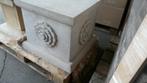 Stenen zuil 620 x 620 x 560 mm met roos., Ophalen, Gebruikt