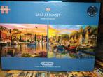 Gibsons 2x 500 puzzel Sails at sunset, Ophalen of Verzenden, 500 t/m 1500 stukjes, Gebruikt, Legpuzzel