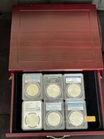 SPOED! Zilveren Belegingsmunten in PCGS slabs in luxe koffer, Postzegels en Munten, Munten | Amerika, Ophalen of Verzenden, Noord-Amerika