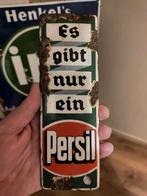 mooi oud Emaille deurpostbordje Persil, Ophalen of Verzenden, Gebruikt, Reclamebord