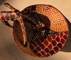 Mexicaanse aardewerk giraffe schaal – handbeschilderd, Antiek en Kunst, Ophalen of Verzenden