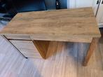Mooi houten bureau met lade en kastje – stevige kwaliteit, Ophalen