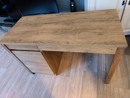 Mooi houten bureau met lade en kastje – stevige kwaliteit, Huis en Inrichting, Complete inboedels, Ophalen