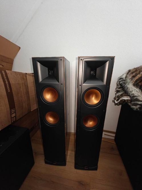 Klipsch RF25 CHERRY, zwart geverfd, Audio, Tv en Foto, Luidsprekers, Gebruikt, Front, Rear of Stereo speakers, Overige merken